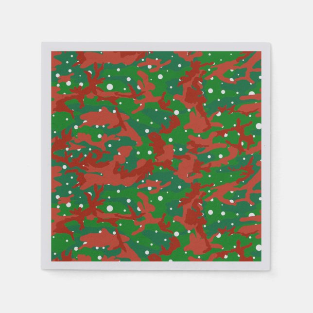 Serviette En Papier Camouflage Haus De Camo Xmas (Devant)