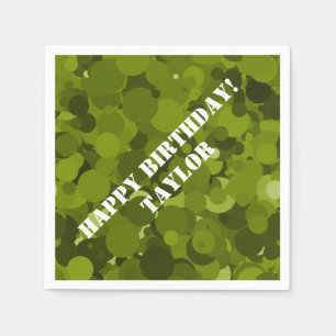 Serviette En Papier Camouflage vert