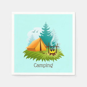 Serviette En Papier Camp Camping Design Papier Napkins