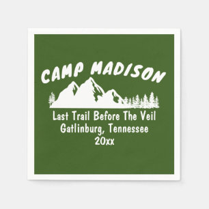 Serviette En Papier Camp Fête de Filles Mariage Montagne Camping Ski B