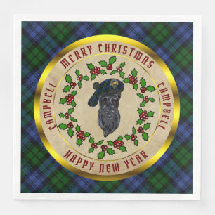 Serviette En Papier Campbell Scottie Dog Christmas Paper Dinner Napkin
