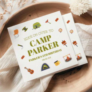 Serviette En Papier Camping Camper Fête d'anniversaire