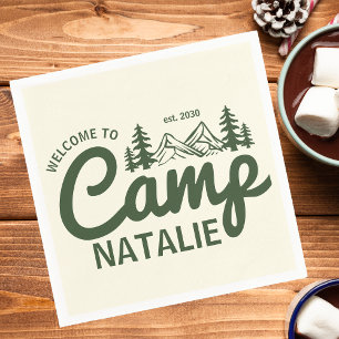 Serviette En Papier Camping personnalisé Bachelorette Party Bridesmait