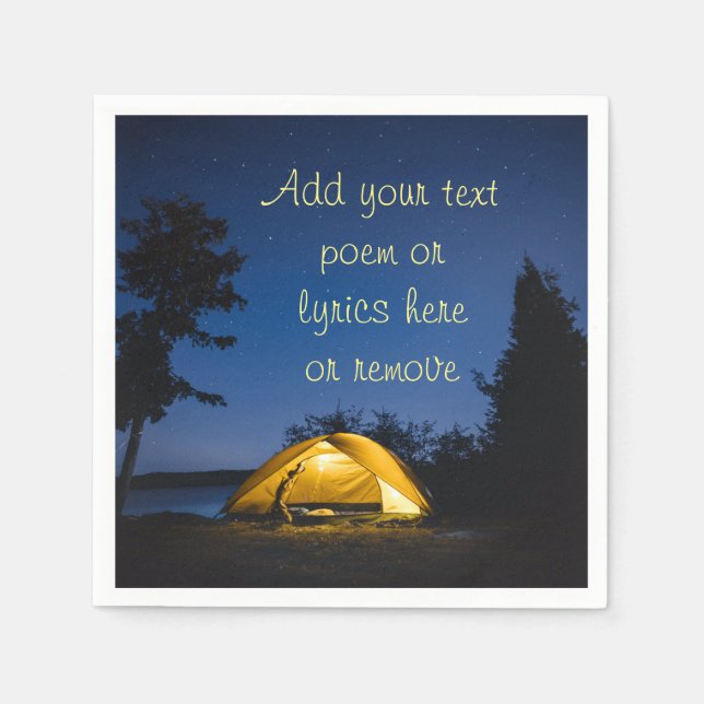 Serviette En Papier Camping Sous Les Étoiles (Devant)