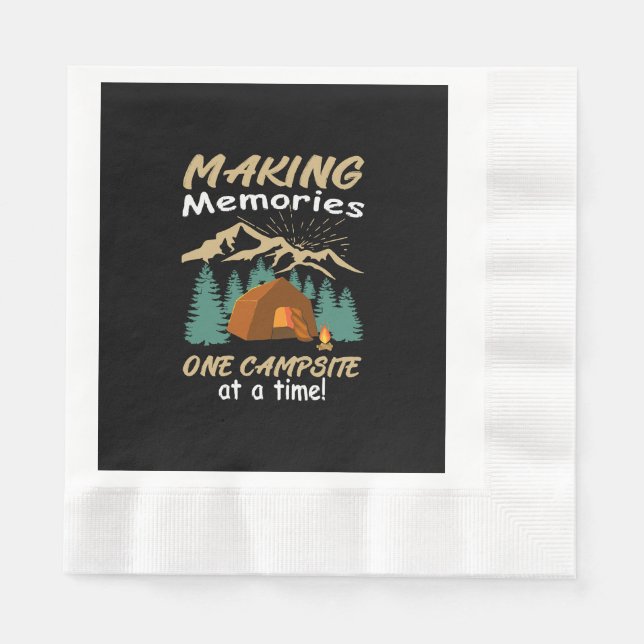 Serviette En Papier CAMPING, souvenirs (Devant)