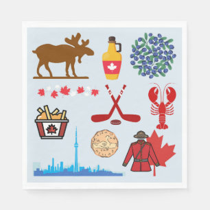 Serviette En Papier Canada Fun