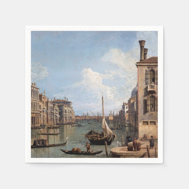 Serviette En Papier Canaletto Vue sur le Grand Canal (Devant)