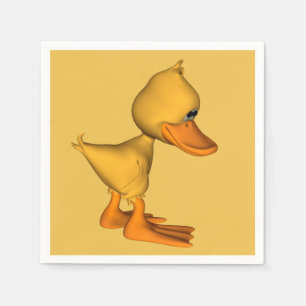 Serviette En Papier Canard de dessin animé jaune