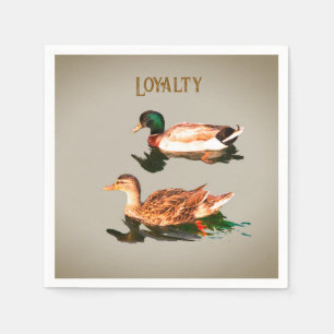 Serviette En Papier Canards colverts. Loyauté