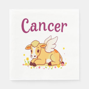 Serviette En Papier Cancer Vache zodiaque, Cancer mignon