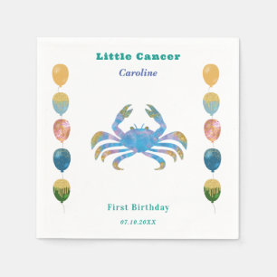 Serviette En Papier Cancer Zodiaque Ballons de 1er Anniversaire & Arti