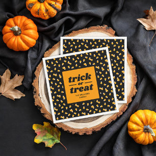Serviette En Papier Candy Corn Trick ou Treat Halloween Party