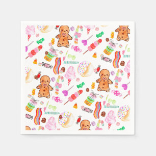 Serviette En Papier Candy crème glacée mignonne Donut Candyland Annive