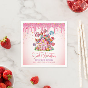 Serviette En Papier Candyland Sweet Celebration Anniversaire