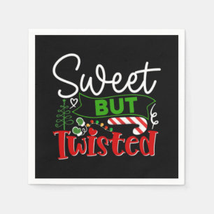 Serviette En Papier Canne à Sucre Drôle et Twistée de Noël