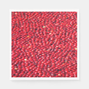 Serviette En Papier Canneberges Férié Rouge