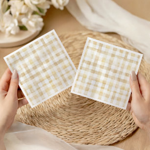 Serviette En Papier Cannoli Genre Neutre Beige Baby Shower Italien