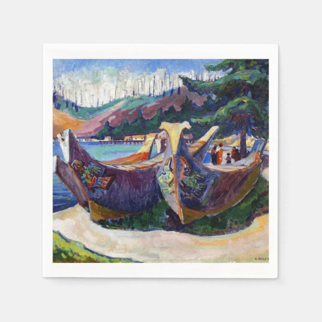 Serviette En Papier Canoës de guerre (Devant)