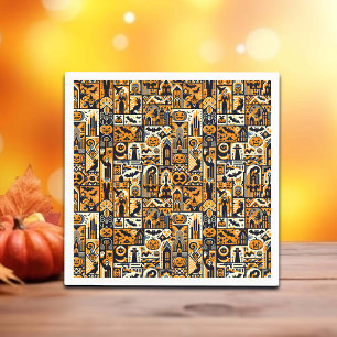Serviette En Papier Caractères Halloween