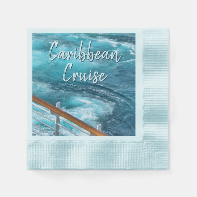 Serviette En Papier Caraïbes Croisière Turquoise Eau Voyage Photo (Devant)