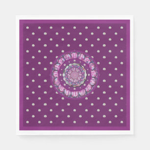 Serviette En Papier Cardinal Red Rosace