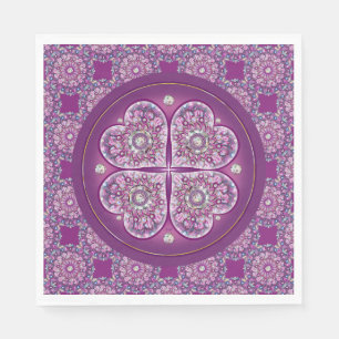 Serviette En Papier Cardinal Red Rosace