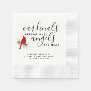 Serviette En Papier Cardinal Remembrance Hommage serviettes