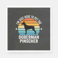 Caressez le Doberman Pinscher Rétro