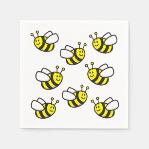Serviette En Papier Caricature d'abeille
