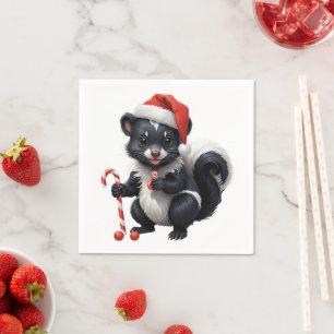 Serviette En Papier Caricature de la peau de Noël mignon