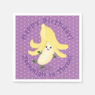 Serviette En Papier Caricature sur la banane de Cute kawaii