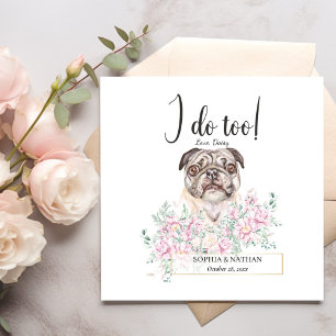 Serviette En Papier Carlin Chien Mariage Cocktail Napkins