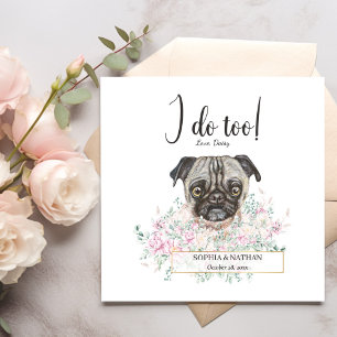 Serviette En Papier Carlin Chien Mariage Cocktail Napkins