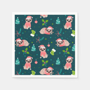 Serviette En Papier Carlins de Noël amusants