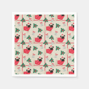 Serviette En Papier Carlins de Noël amusants