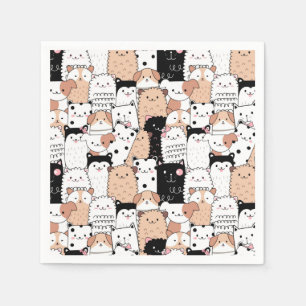 Serviette En Papier Carlins mignons