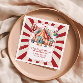 Serviette En Papier Carnaval Budget Cirque Spectacle & Animaux Anniver