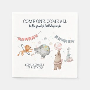 Serviette En Papier Carnaval Circus Party Thème 1er anniversaire