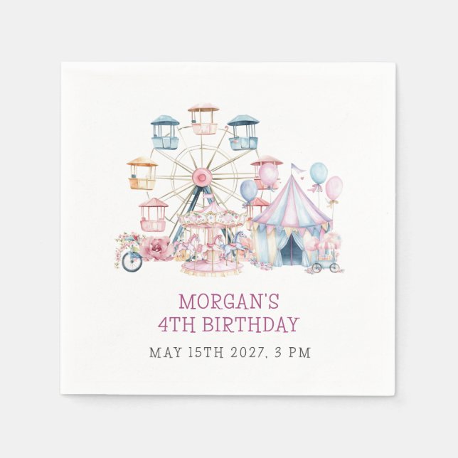 Serviette En Papier Carnival mignonne Anniversaire Parti Budget (Devant)