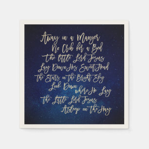 Serviette En Papier Carol De Noël En Bleu De Minuit