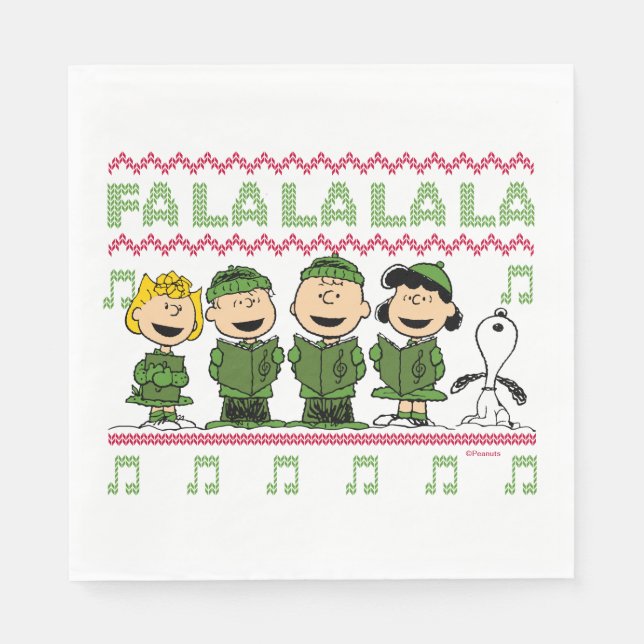 Serviette En Papier Caroling Christmas Sweater Graphic (Devant)