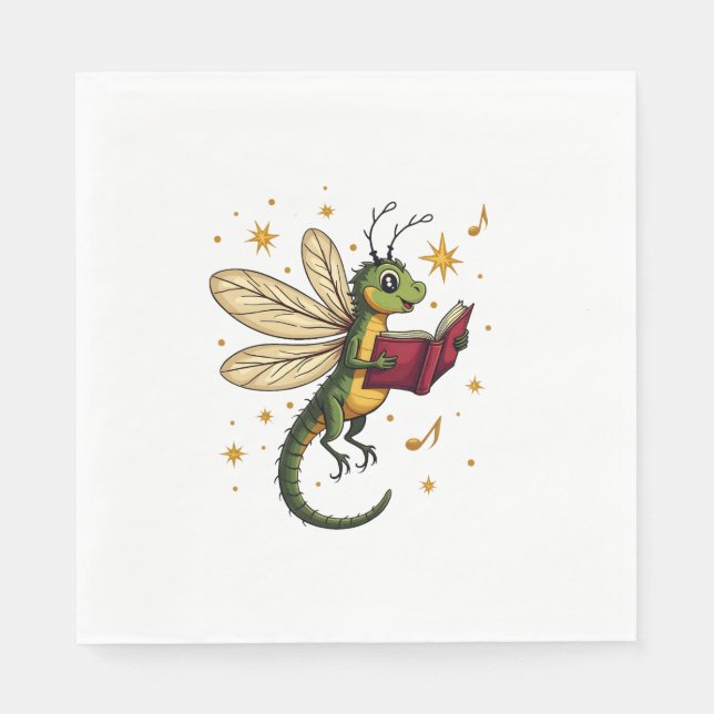Serviette En Papier Caroling Dragonfly (Devant)