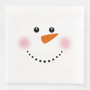 Serviette En Papier Carotte mignonne Nez Snowman
