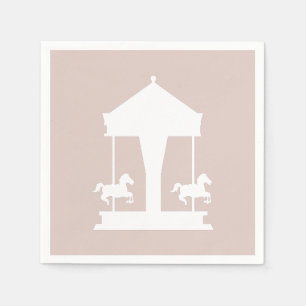 Serviette En Papier Carousel Floral Rose doux