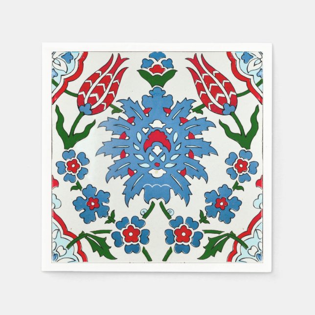 Serviette En Papier carreau d'iznik (Devant)