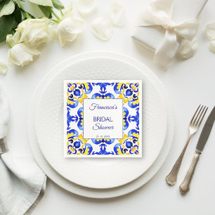 Serviette En Papier Carreaux bleus Talavera azulejo douche de mariage 