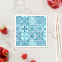 Carreaux décorés en bleu et blanc