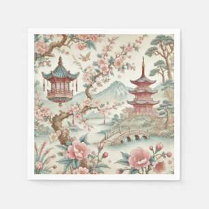 Serviette En Papier Carreaux rose chinois