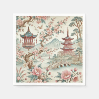 Serviette En Papier Carreaux rose chinois
