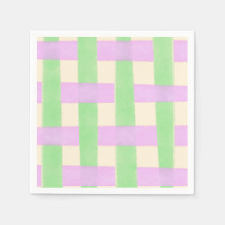 Serviette En Papier Carreaux violet et vert